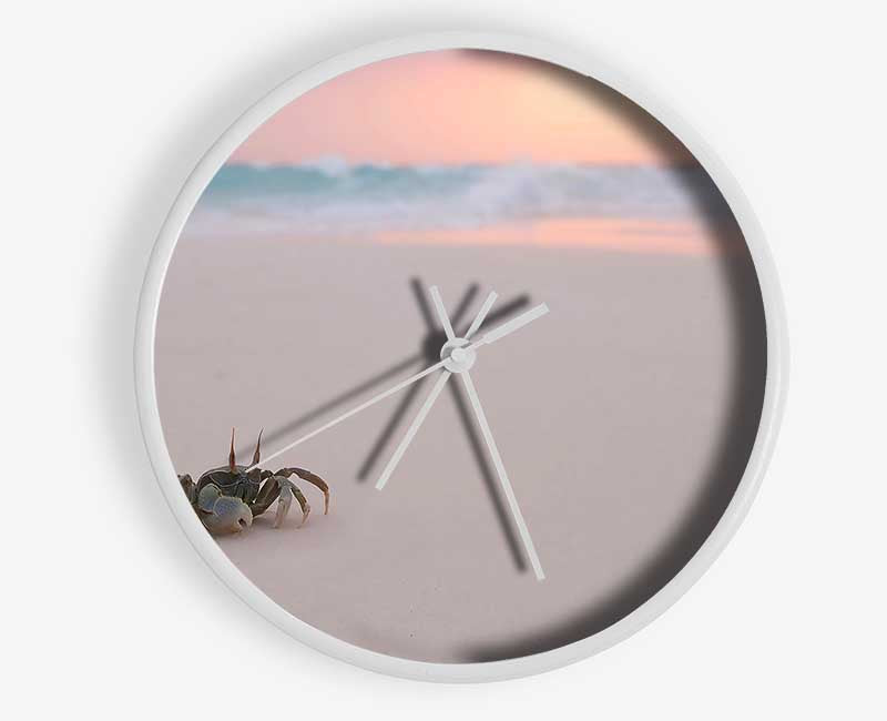 Crab On Beach Clock - Wallart-Direct UK