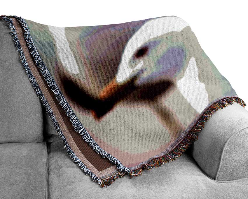 Curious Seagull Woven Blanket