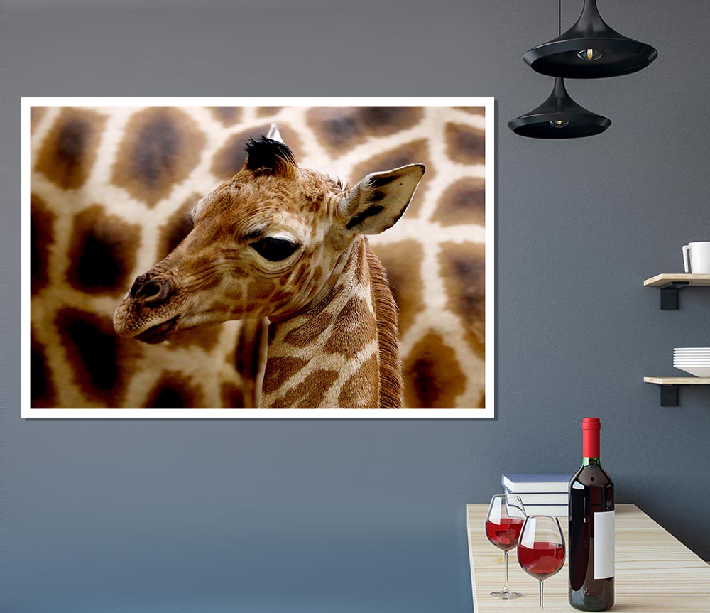 Cute Giraffe Print Poster Wall Art