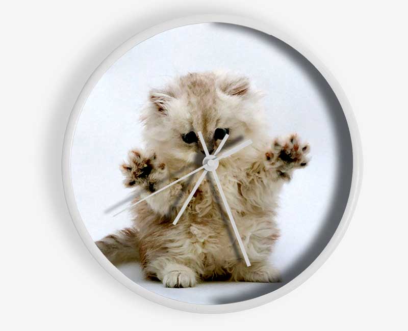 Cute Kitten Paws Clock - Wallart-Direct UK