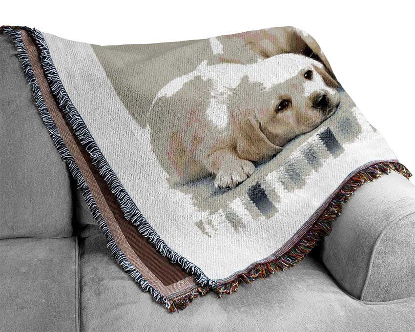 Cute Puppies Woven Blanket