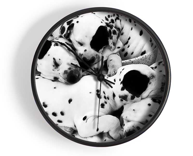 Dalmatian Puppies In Dreamland Clock - Wallart-Direct UK