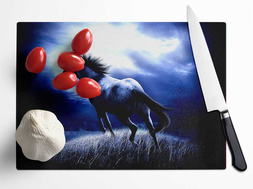 Dark Horse Glass Chopping Board