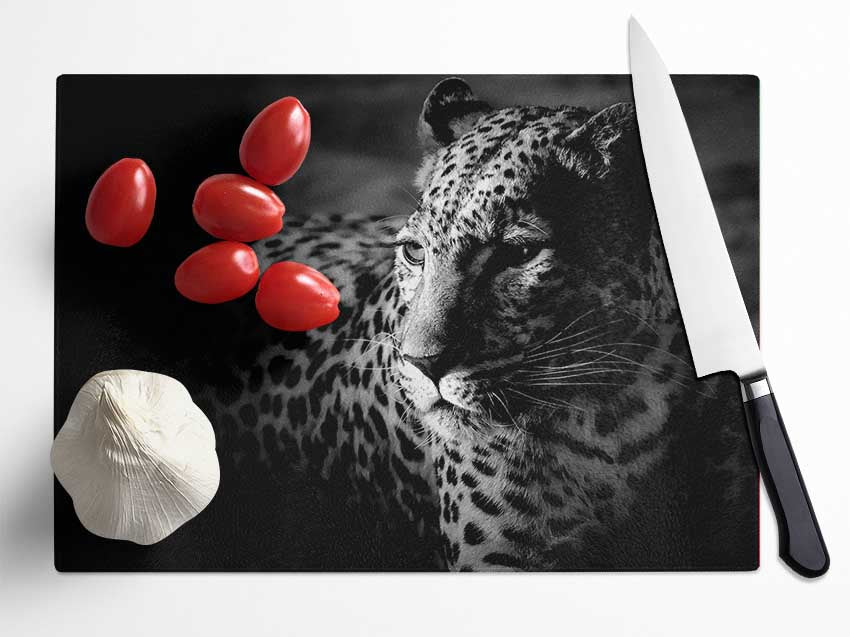 Dark Cheetah Glass Chopping Board