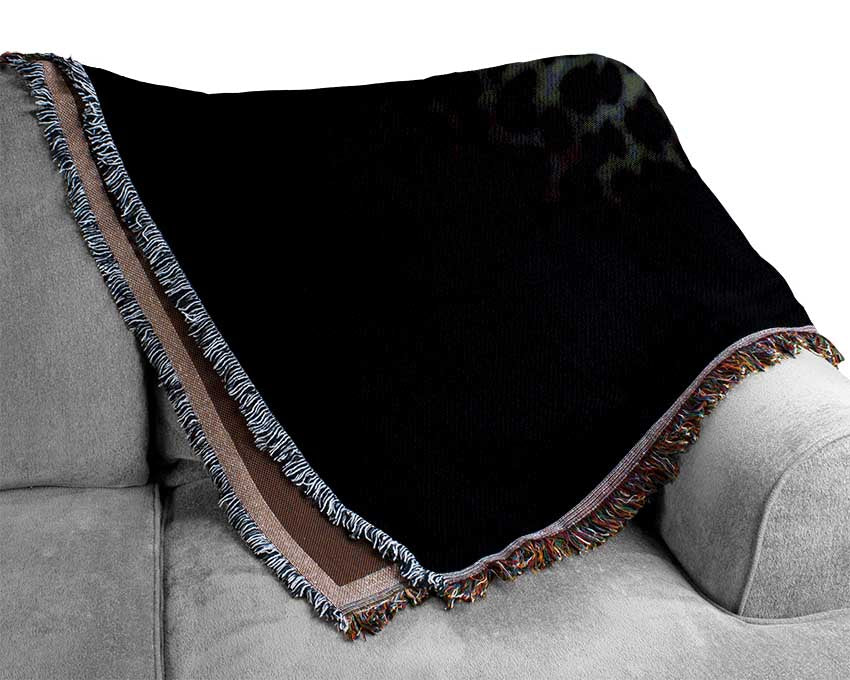 Dark Cheetah Woven Blanket