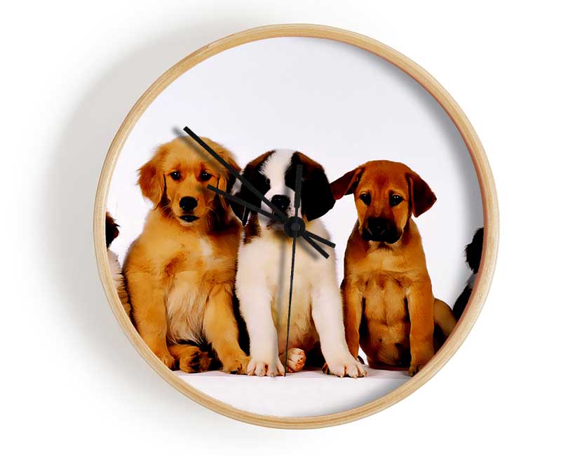 Dog Family Clock - Wallart-Direct UK