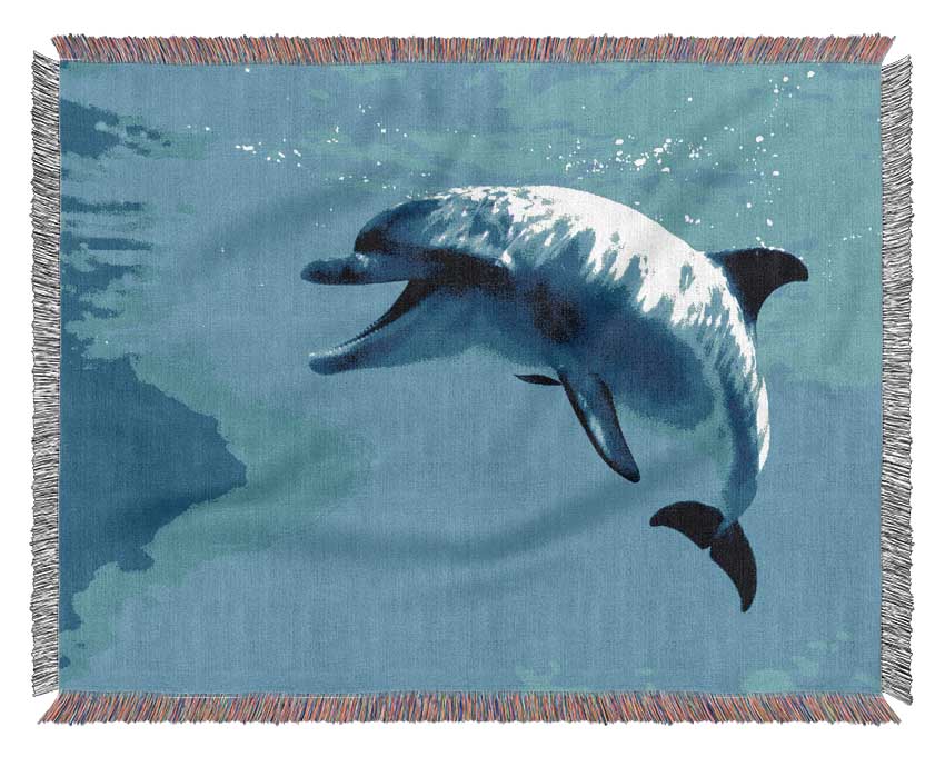 Dolphin Talk Woven Blanket