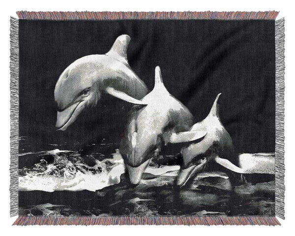 Dolphins Woven Blanket