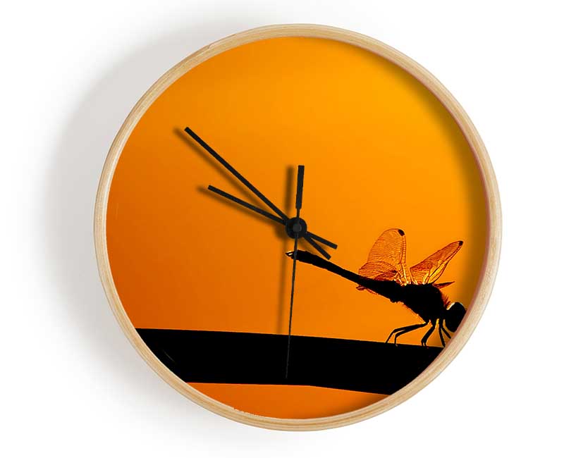 Dragonfly On A Stick Clock - Wallart-Direct UK