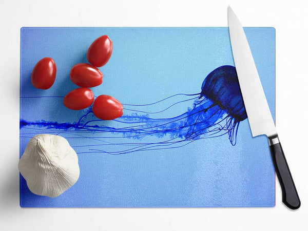 Elegant Jellyfish Glass Chopping Board