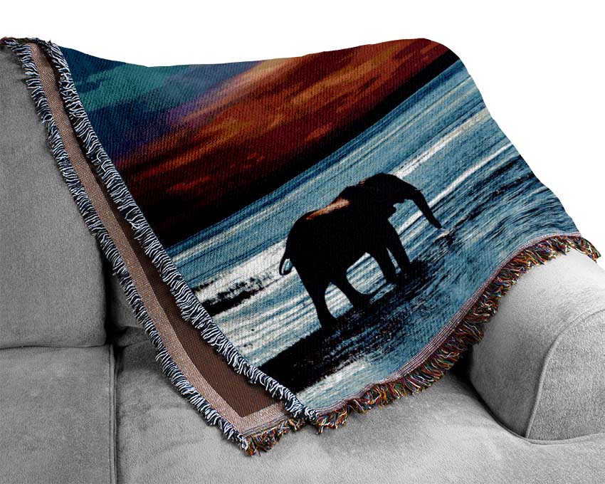 Elephant Ocean Woven Blanket