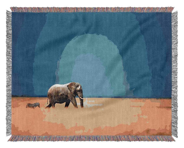 Elephant Safari Woven Blanket