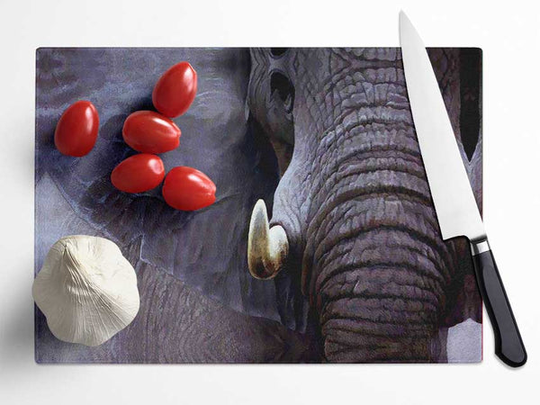 Elephant Stare Glass Chopping Board