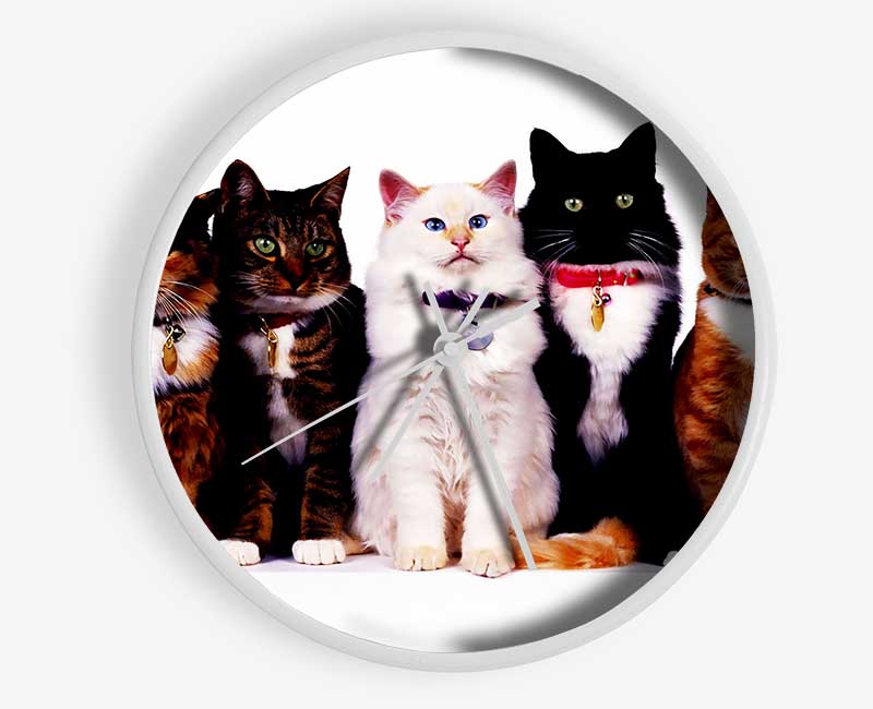 Family Of Cats Clock - Wallart-Direct UK