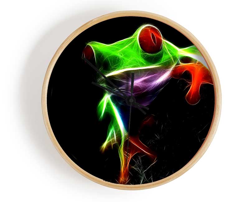 Frog Blaze Clock - Wallart-Direct UK