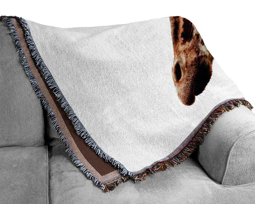 Giraffe Face Woven Blanket