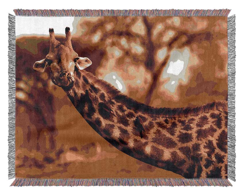 Giraffe Neck For Birds Woven Blanket