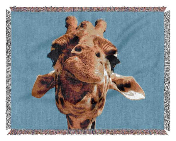 Giraffe Smile Woven Blanket