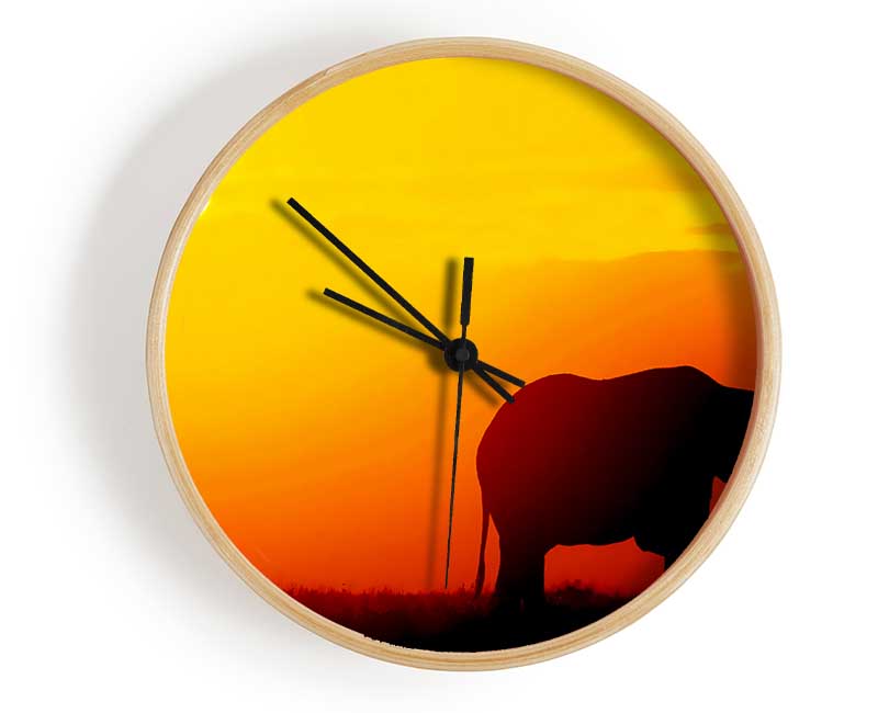 Golden Elephant Clock - Wallart-Direct UK