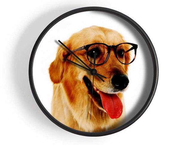 Golden Retriever Nerd Clock - Wallart-Direct UK