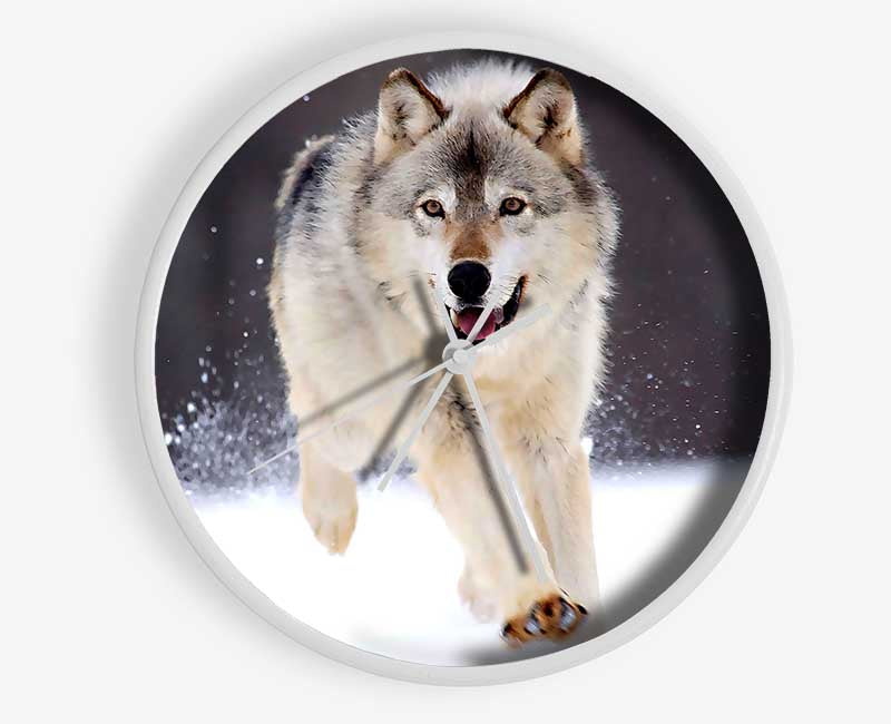 Gray Wolf Minnesota Clock - Wallart-Direct UK