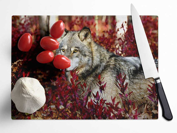 Gray Wolf Glass Chopping Board