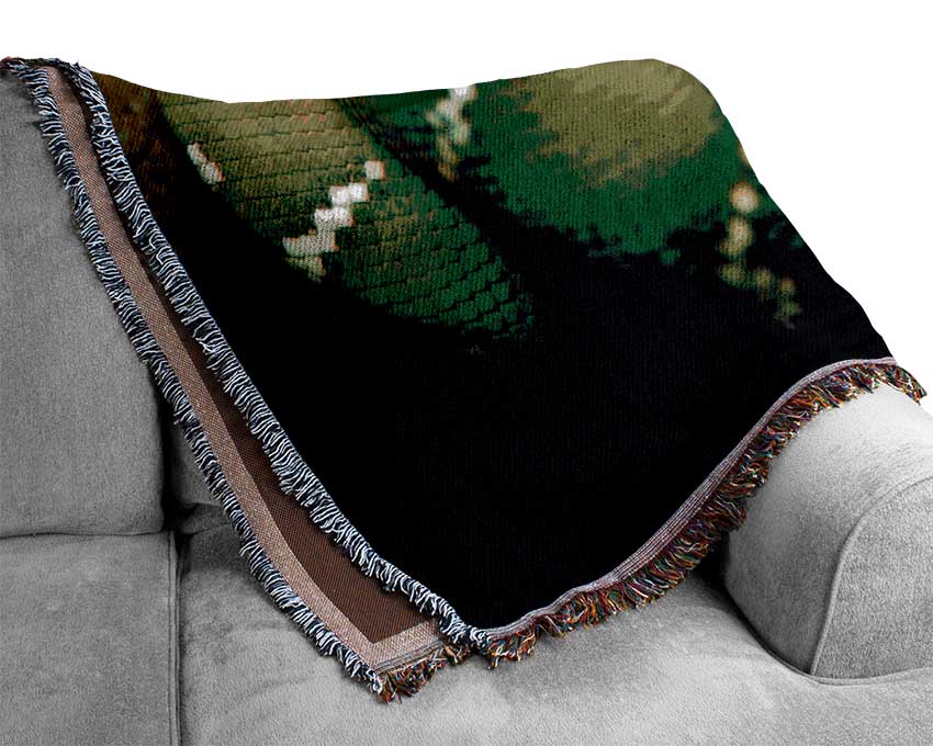 Green Snake Woven Blanket