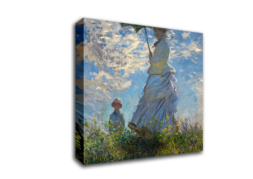 Picture of Monet Madame Monet And Her Son Square Canvas Wall Art