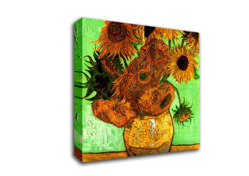 Picture of Van Gogh Still Life Vase With Twelve Sunflowers 2 Square Canvas Wall Art