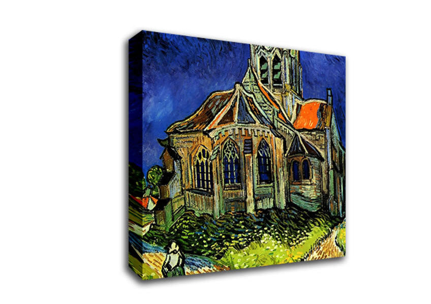 Picture of Van Gogh The Church At Auvers Square Canvas Wall Art