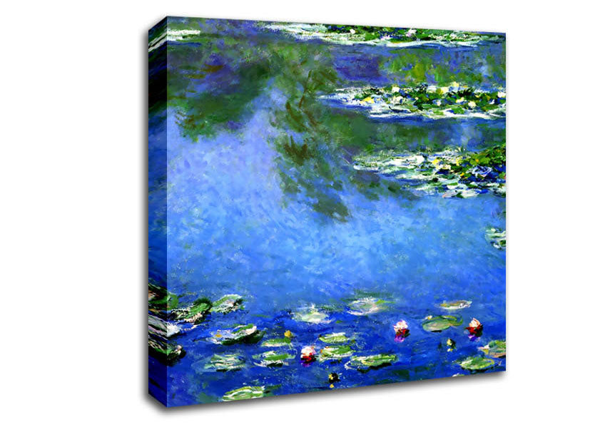 Picture of Monet Water Lilies In Monets Garden Square Canvas Wall Art