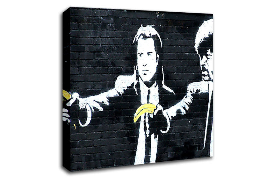 Picture of Banksy Pulp Fiction Square Canvas Wall Art