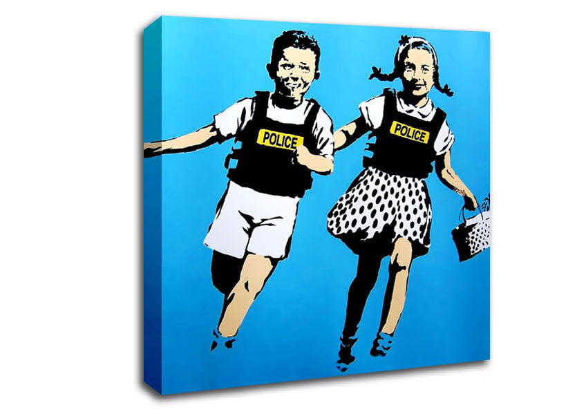 Picture of Jack And Gill Blue Square Canvas Wall Art