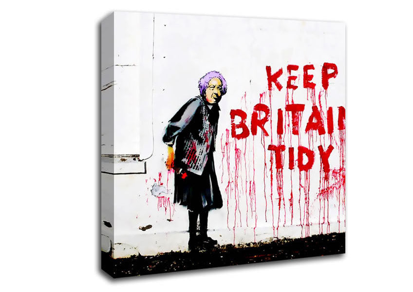 Picture of Keep Britain Tidy Square Canvas Wall Art