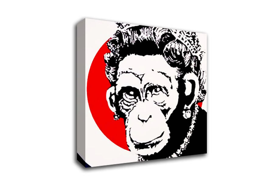 Picture of Queen Chimp Square Canvas Wall Art