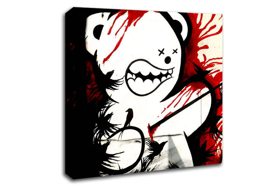 Picture of Teddy Bear Violence Square Canvas Wall Art