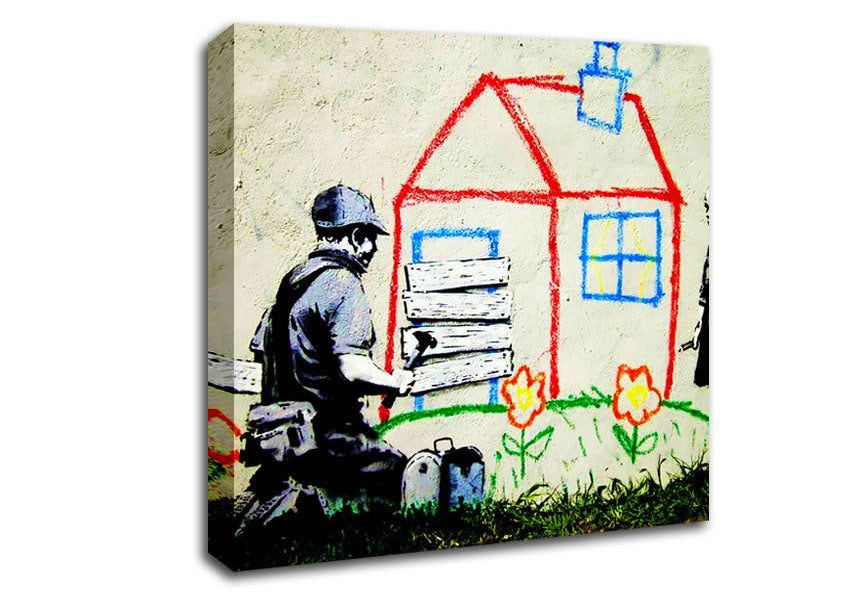 Picture of Wendy House Barricade Square Canvas Wall Art