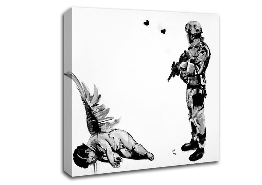 Picture of Who Killed Cupid Square Canvas Wall Art