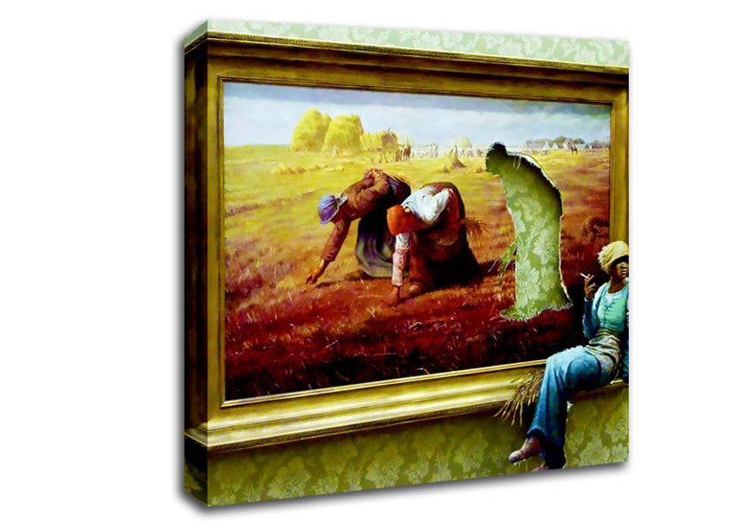 Picture of Taking A Break Square Canvas Wall Art