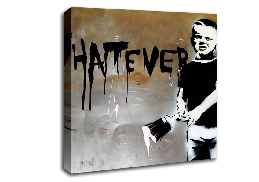 Picture of Whatever Kid Square Canvas Wall Art