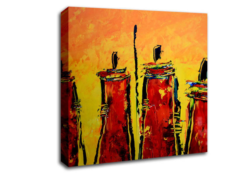 Picture of Masai Tribe Square Canvas Wall Art