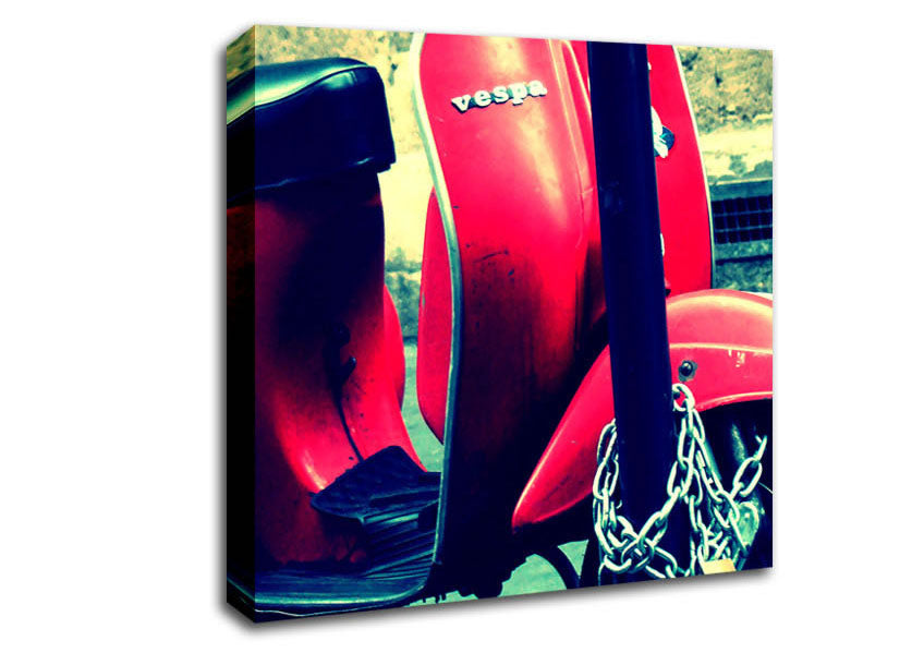 Picture of Vespa Square Canvas Wall Art