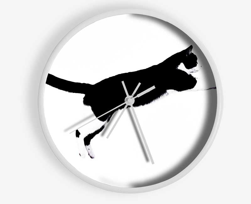 Jumping Cat Clock - Wallart-Direct UK