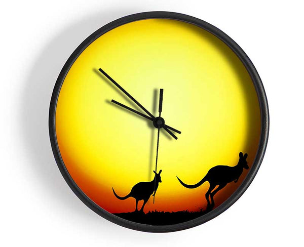 Kangaroos By Sunlight Clock - Wallart-Direct UK