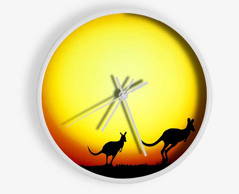 Kangaroos By Sunlight Clock - Wallart-Direct UK