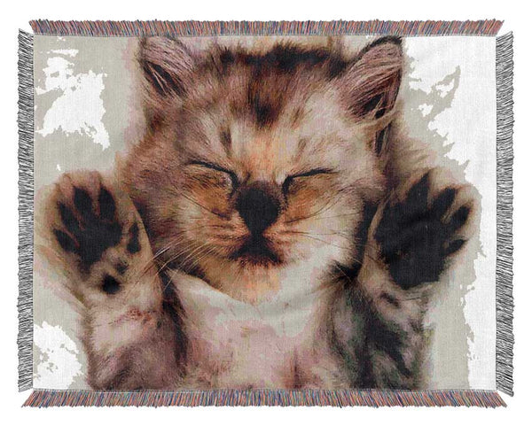 Kitten Love Woven Blanket