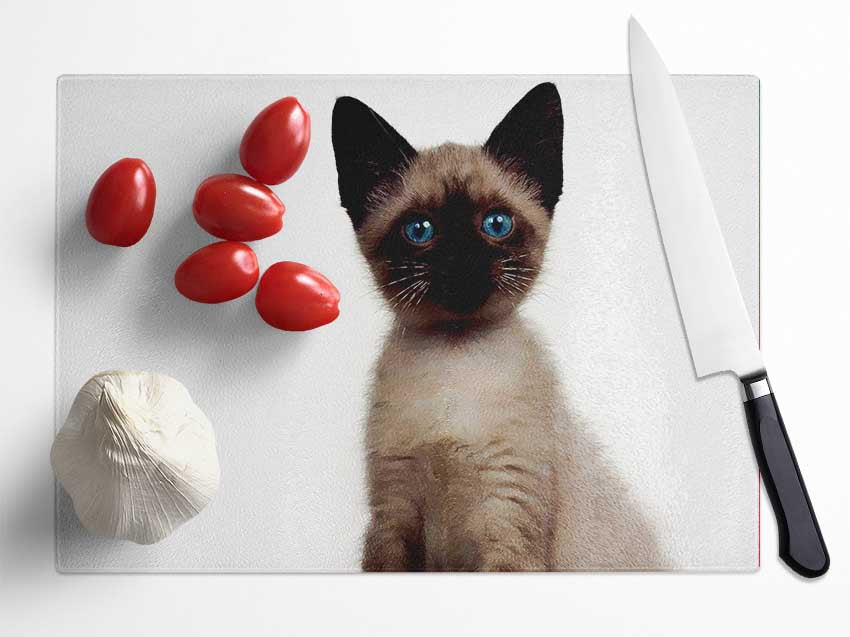 Kitten Mischief Glass Chopping Board