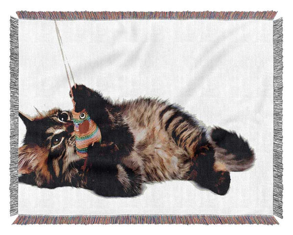 Kitten Play Woven Blanket