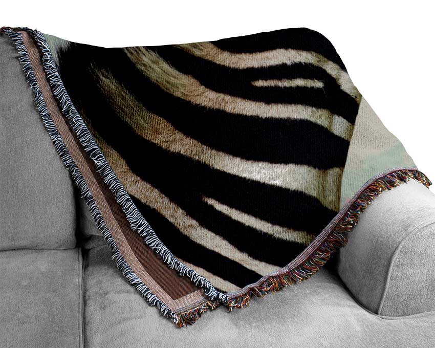 Laughing Zebra Woven Blanket