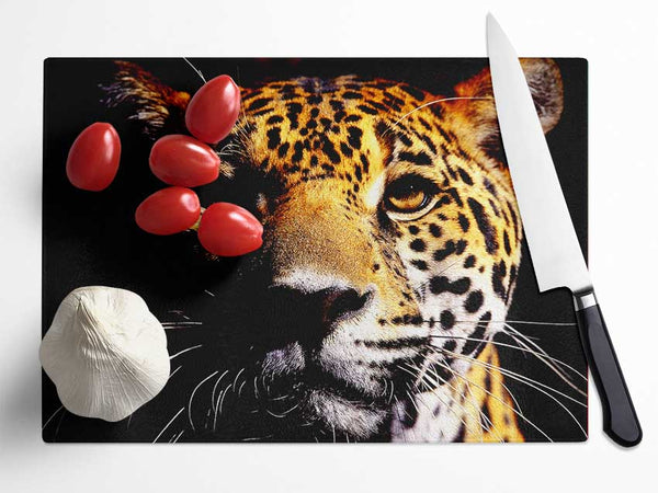 Leopard Pray Glass Chopping Board